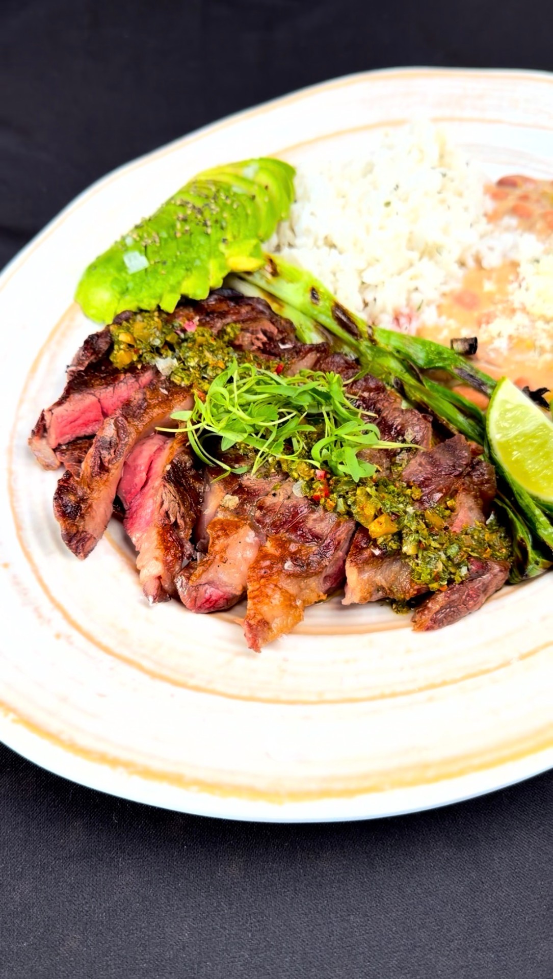Skirt Steak · Chimichurri — Kitchen · Plating